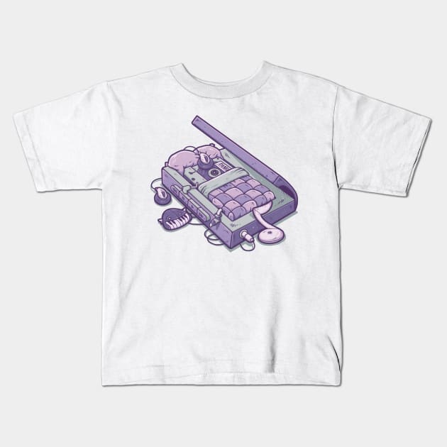 Tape Nap Kids T-Shirt by LetterQ